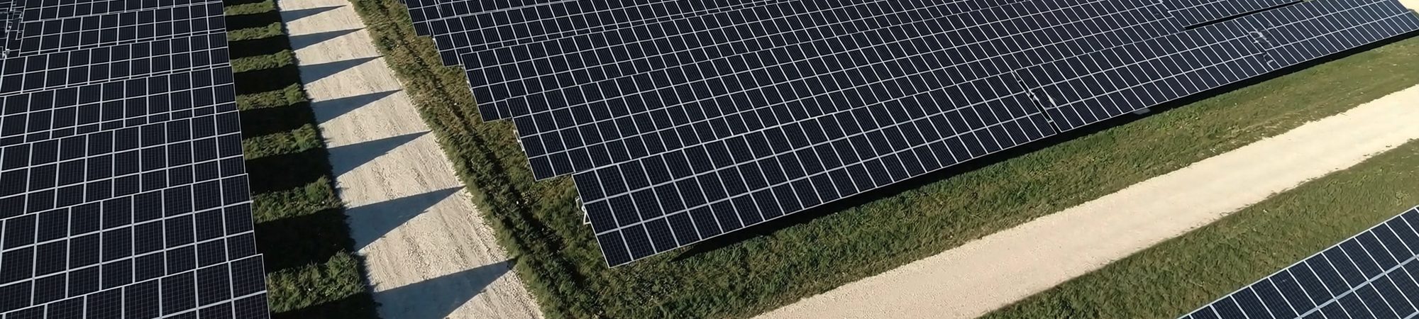 Ground-mounted solar plant on agricultural land
